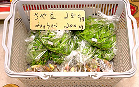 さや豆・みょうが